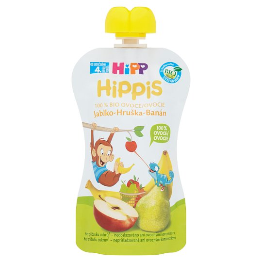 HiPP HiPPis Bio 100 % ovoce jablko-hruška-banán 100g