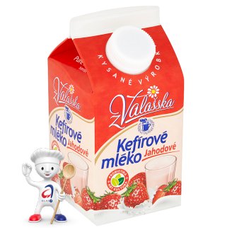 Mlékárna Valašské Meziříčí Kefírové mléko nízkotučné jahodové 450g
