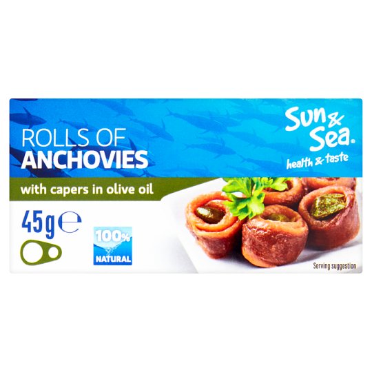 Sun & Sea Sardelová očka s kapary v olivovém oleji 45g