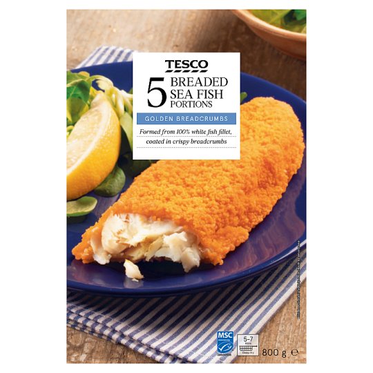 Tesco Breaded Sea Fish Portions 800g Tesco Groceries