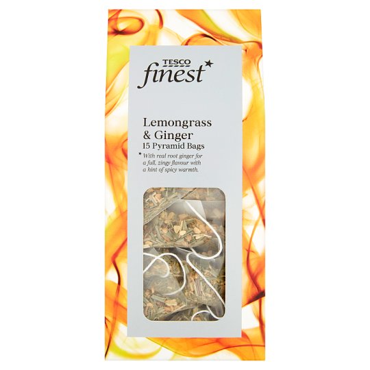 Tesco Finest Čaj ze zázvoru, citrónové trávy a kůry porcovaný 30g