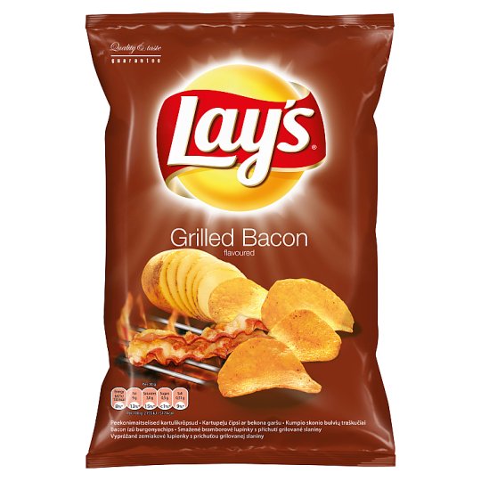 Lay's Smažené bramborové lupínky s příchutí grilované slaniny 70g