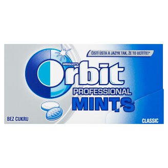 Wrigley's Orbit Professional Mints Classic bez cukru 18 bonbónů 18g