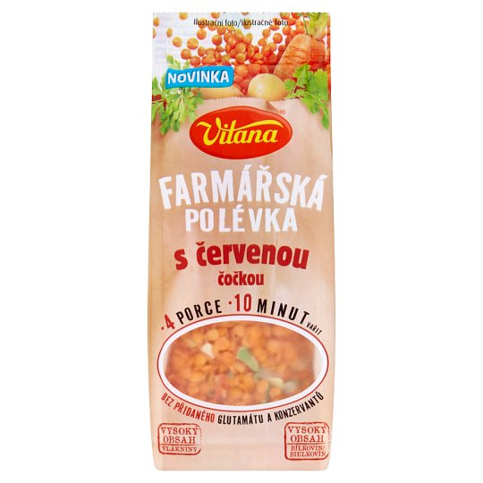 Vitana Farmářská Polévka S červenou čočkou 117g