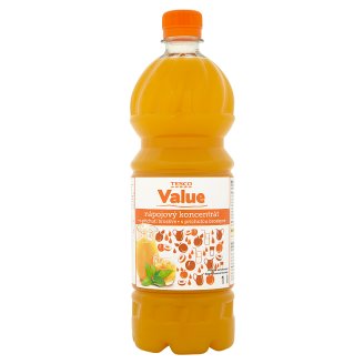 Tesco Value Nápojový koncentrát s příchutí broskve 1l
