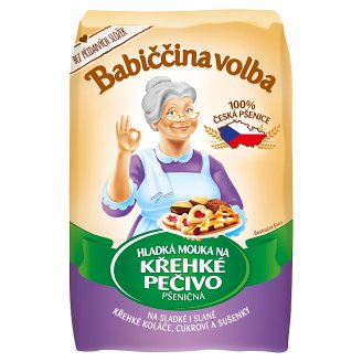 Babiččina Volba Hladká mouka na křehké pečivo pšeničná 1kg