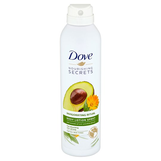 Dove Avokádový olej a extrakt z měsíčku lékařského tělové mléko ve spreji 190ml