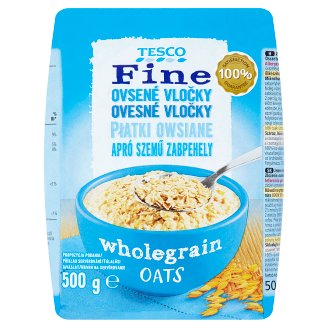 Tesco Fine ovesné vločky jemně drcené 500g