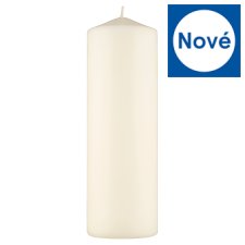 F&F Home XL nevonná sloupová svíčka Ivory