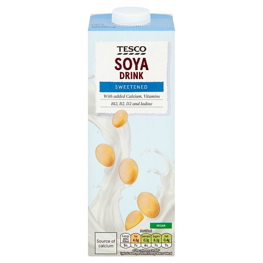 Tesco Sójový nápoj slazený 1l