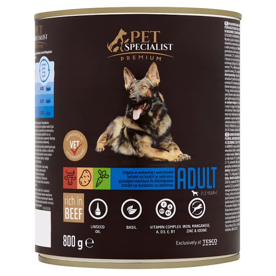 Tesco Pet Specialist Premium Bohaté na hovězí se zeleninou 800g