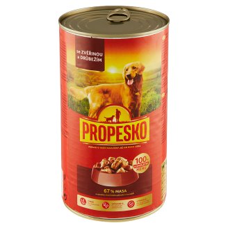 Propesko Kousky se zvěřinou a drůbežím v omáčce 1240g