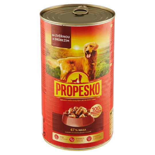 Propesko Kousky se zvěřinou a drůbežím v omáčce 1240g
