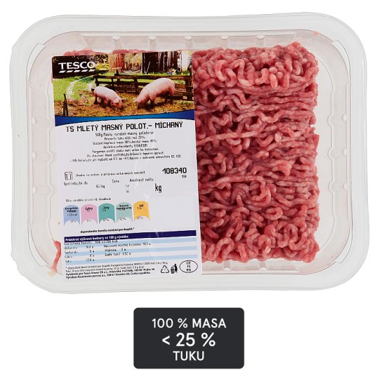 Tesco Mletý masný polotovar míchaný 500g