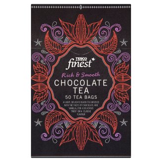 Tesco Finest Aromatizovaný černý čaj s čokoládovou příchutí a kakaem 50 ks 125g