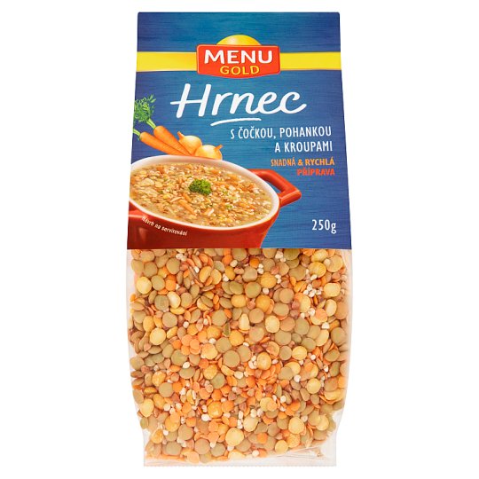 Menu Gold Hrnec s čočkou, pohankou a kroupami 250g