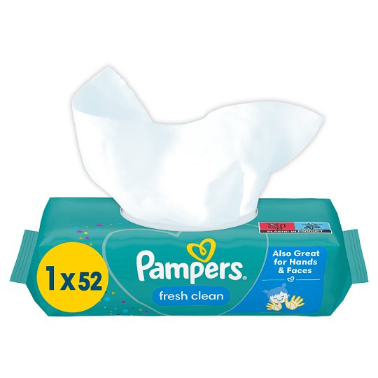 Pampers Fresh Clean Dětské Čisticí Ubrousky 1 Balení = 52 Dětských Čisticích Ubrousků