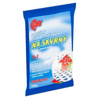 Qalt 3v1 speciální prací prostředek na skvrny pro bílé i barevné prádlo 100g