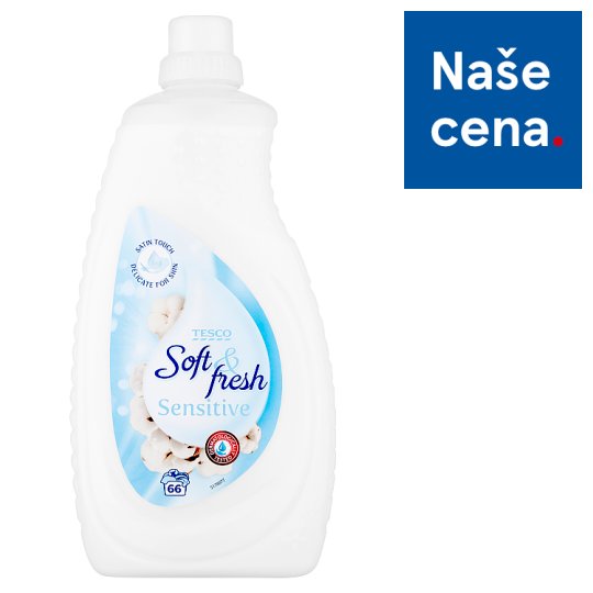 Tesco Soft & Fresh Sensitive koncentrovaná aviváž 66 praní 2l