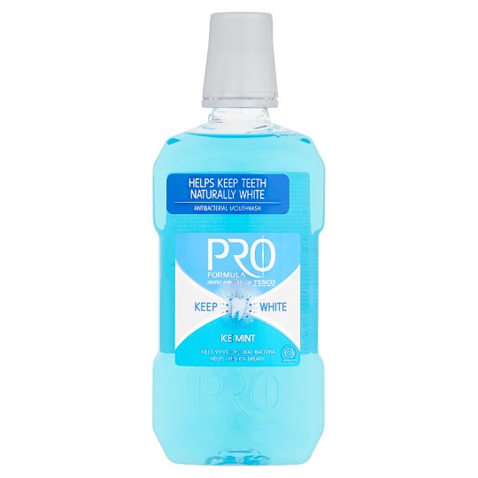 Tesco Pro Formula Keep White Ice Mint ústní voda 500ml