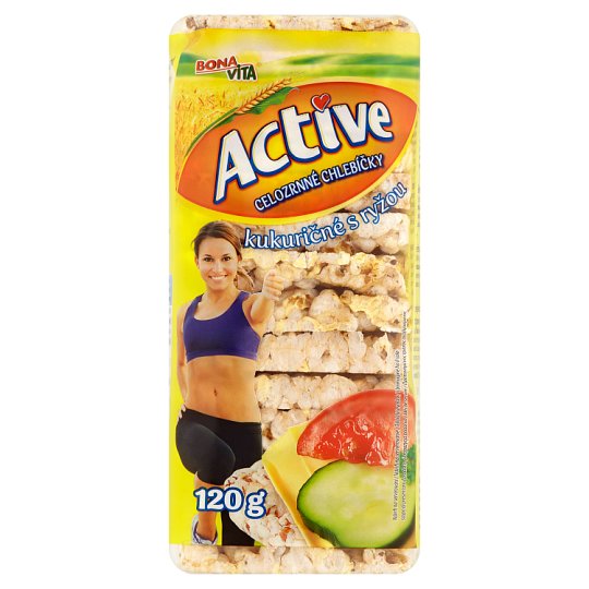 Bona Vita Active Celozrnné chlebíčky kukuřičné s rýží 120g