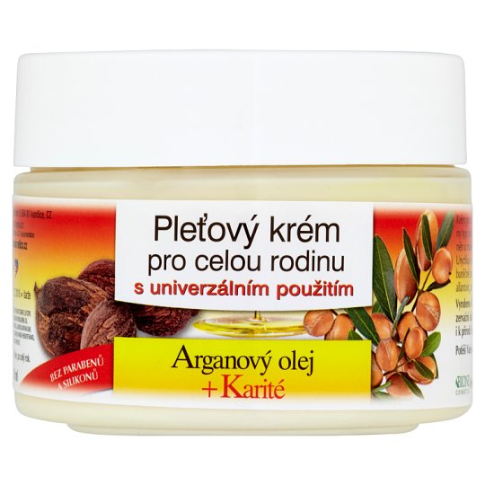 Bione Cosmetics Bio Arganový olej + karité pleťový krém pro celou rodinu 260ml