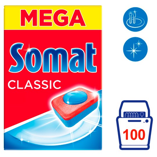 Somat Classic Prostředek na automatické mytí nádobí 100 tablet 1750g