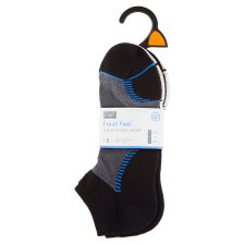 F&F Black Trainer Sock, 5 Pack, Size 6 - 8