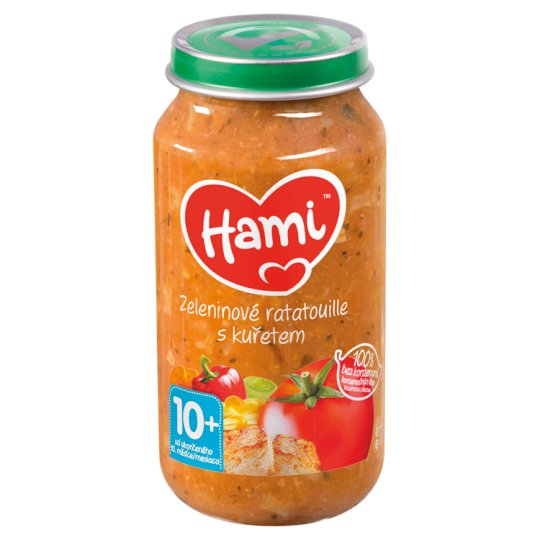 Hami masozeleninový příkrm Zeleninové ratatouille s kuřetem od uk. 10. měsíce 250g