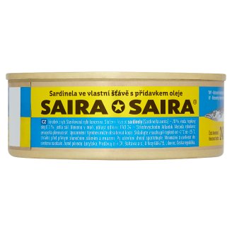 Sokra Saira Sardinela ve vlastní šťávě s přídavkem oleje 240g