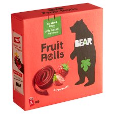 Bear Strawberry jemně sušené rolované plátky z ovoce a zeleniny 5 x 20g