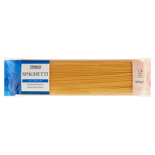 Tesco Špagety semolinové sušené 500g