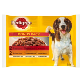 Pedigree Bonus Pack Masité kousky v želé 4 x 100g
