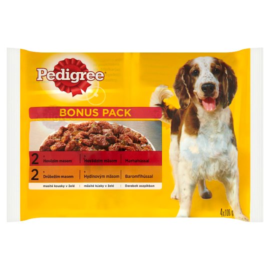 Pedigree Bonus Pack Masité kousky v želé 4 x 100g