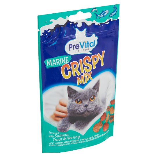 PreVital Crispy Mix pamlsky pro kočky s rybí příchutí 60g