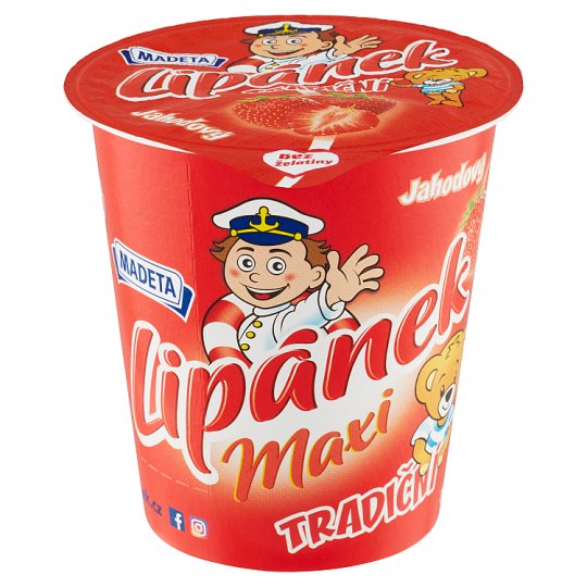 Madeta Lipánek Tradiční maxi jahodový 130g