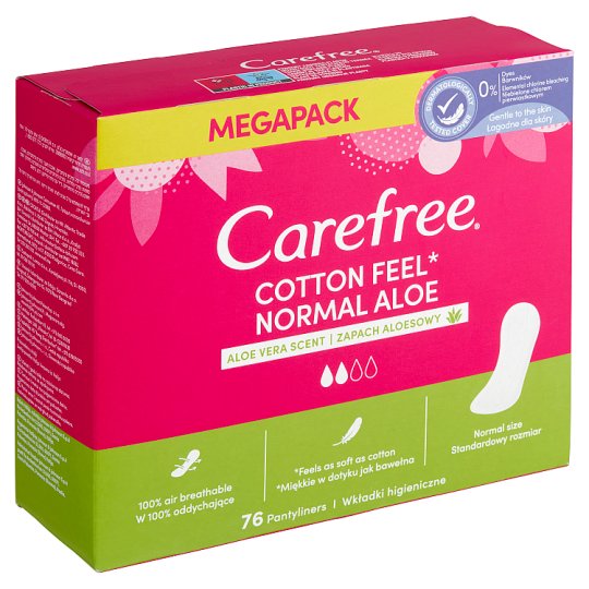 Carefree Cotton Aloe slipové vložky 76 ks