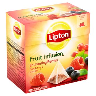 Lipton Ovocný čaj Enchanting Berries Malina & Borůvka 20 sáčků