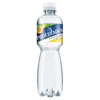 Poděbradka Jemně perlivá s příchutí citron 0,5l