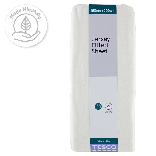 Tesco Fitted Sheet White 160 x 200 cm