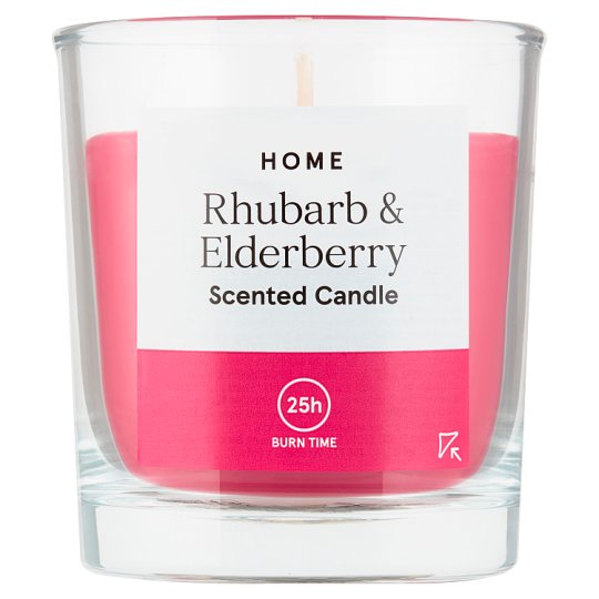 Home Rhubarb & Elderberry Scented Candle 109g Tesco Groceries