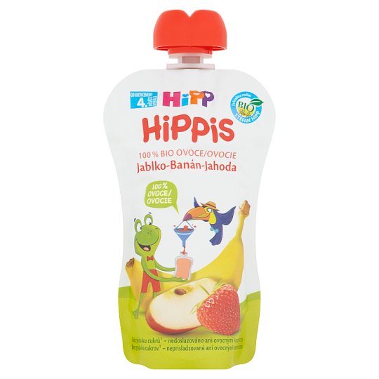 HiPP HiPPis Bio 100% ovoce jablko-banán-jahoda 100g