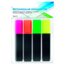 Rectangular Highlighter 4 pcs