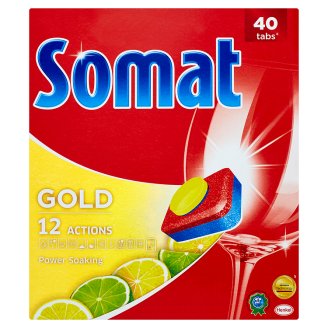 Somat Gold Lemon & Lime prostředek na automatické mytí nádobí 40 tablet 760g