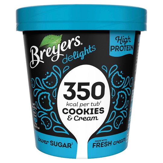 Breyers Delights Cookies & Cream proteinová zmrzlina v kelímku 500ml
