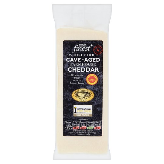 Tesco Finest Cheddar Semihard Full Fat Cheese 190g Tesco Groceries