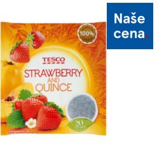 Tesco Ovocný čaj s příchutí jahod a kdoule 20 x 2g