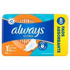 Always Ultra Day Sanitary Towels Normal (Size 1) Wings 40 Pads