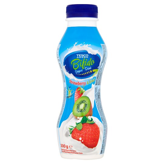 Tesco Bifido jogurtový nápoj s jahodami a kiwi 300g