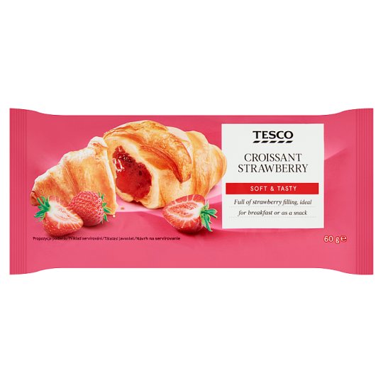 Tesco Croissant s jahodovou náplní 60g
